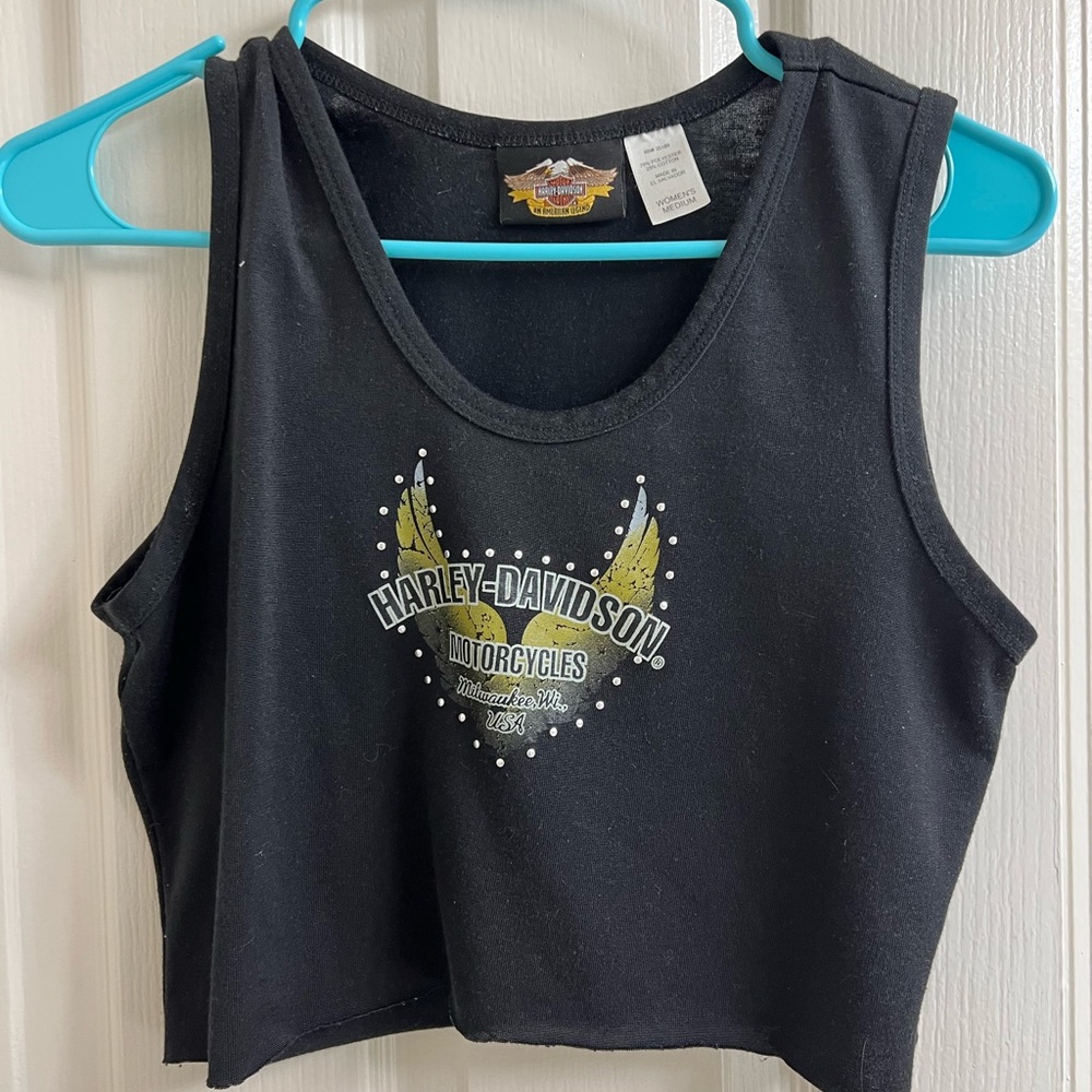 Cropped Harley Davidson top!